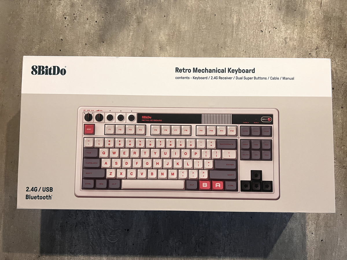 キーボード 8BitDo Retro Mechanical Keyboard Editio 8BitDo Retro 108 Mechanical Keyboard with 108 Keys and Integrated