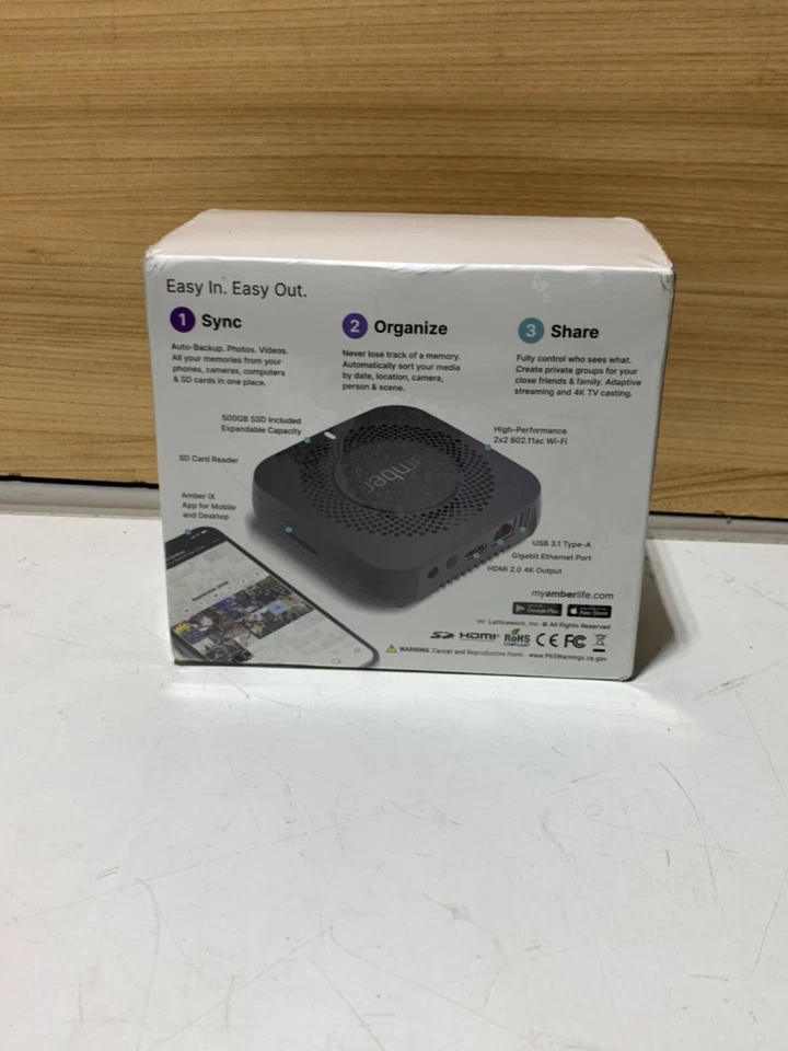 AMBER X 512GB AL1111-Y AI Wireless NAS Family Home Cloud Storage - Image 2 of 4