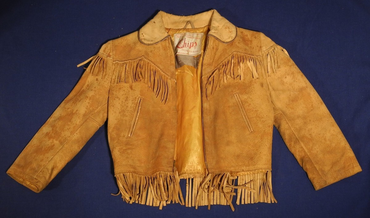 レトロ感あるチェック 80〜90s VINTAGE COW LEATHER 短丈 1950s-60s Chips Off Old Block Childs Cowboy Cowgirl Western