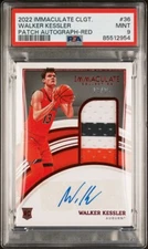 2022 Panini Immaculate Collegiate Red Walker Kessler RPA Jersey #13/25 PSA 9