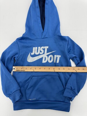 Nike Dri Fit Blue Athletic Pullover Hoodie Boys Size XS | eBay
