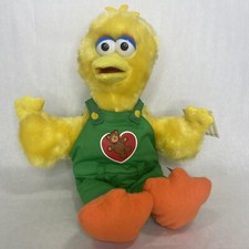 Sesame Street 2004 Nanco Plush Big Bird Doll Wearing Green Overalls Stuffed NWT