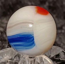 VINTAGE VITRO AGATE TRI-LITE MARBLE. 5/8" MINT.