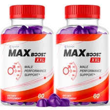 (2 Pack) Max Boost XXL Male Gummies MaxBoost XXL Advanced Supplement 120 Gummies