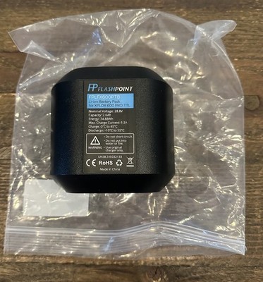 Battery for Flashpoint Xplor 600 Pro II & Godox AD600Pro II Strobe Flash (WB26)