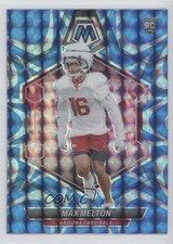 2024 Panini Mosaic Rookies Reactive Blue Mosaic Prizm Max Melton #343 1e8u