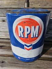 Vintage Standard Oil Company California 35 Pound Metal Can Empty Used Decor 