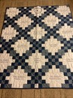 Handmade Double Irish Chain Patchwork Quilt Embroidered Religious 45” X 53” — photo 1