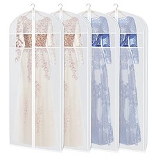 Dress Bags for Gowns Long Garment Bags for Long Dresses 72 in, 72"-4pcs-Clear