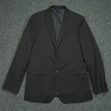 Banana Republic Blazer Men 42L Dark Charcoal Wool Slim Fit Sport Coat
