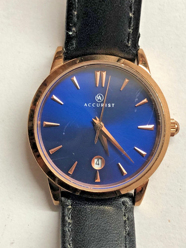 Accurist CAL.GL10 Ladies G/Plated St/Steel Quartz Date Watch, Used, New Batt.