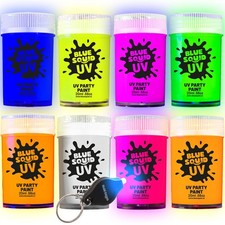 Blue Squid UV Body Paint - Glow in the Dark Body Paint, Neon Face Paint for G...