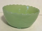 VINTAGE ORIGINAL FIRE KING JADEITE JADITE SCALLOPED FOOTED BOWL FREE SHIPPING