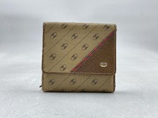 Vintage 70s Gucci Accessory Collection GG Monogram Trifold Wallet Brown Italy