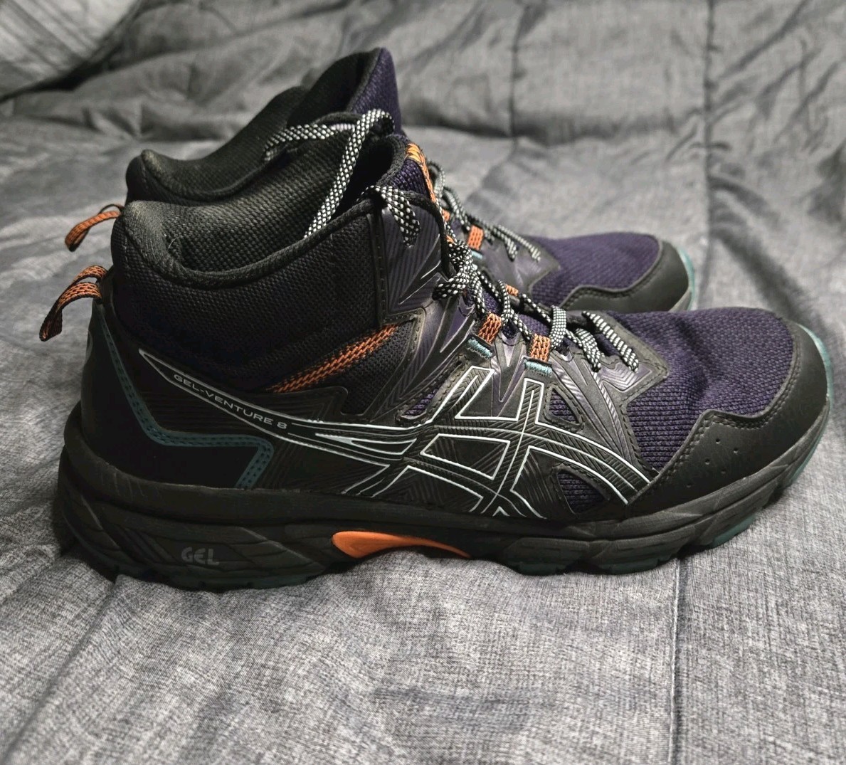 ASICS GEL Venture 8 Mid Hiking Trail Shoes Mens 10 Waterproof Outdoor Boots