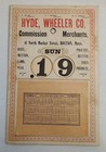Antique 1912 Advertising Calendar Hyde Wheeler Co Commission Merchants Boston — photo 1