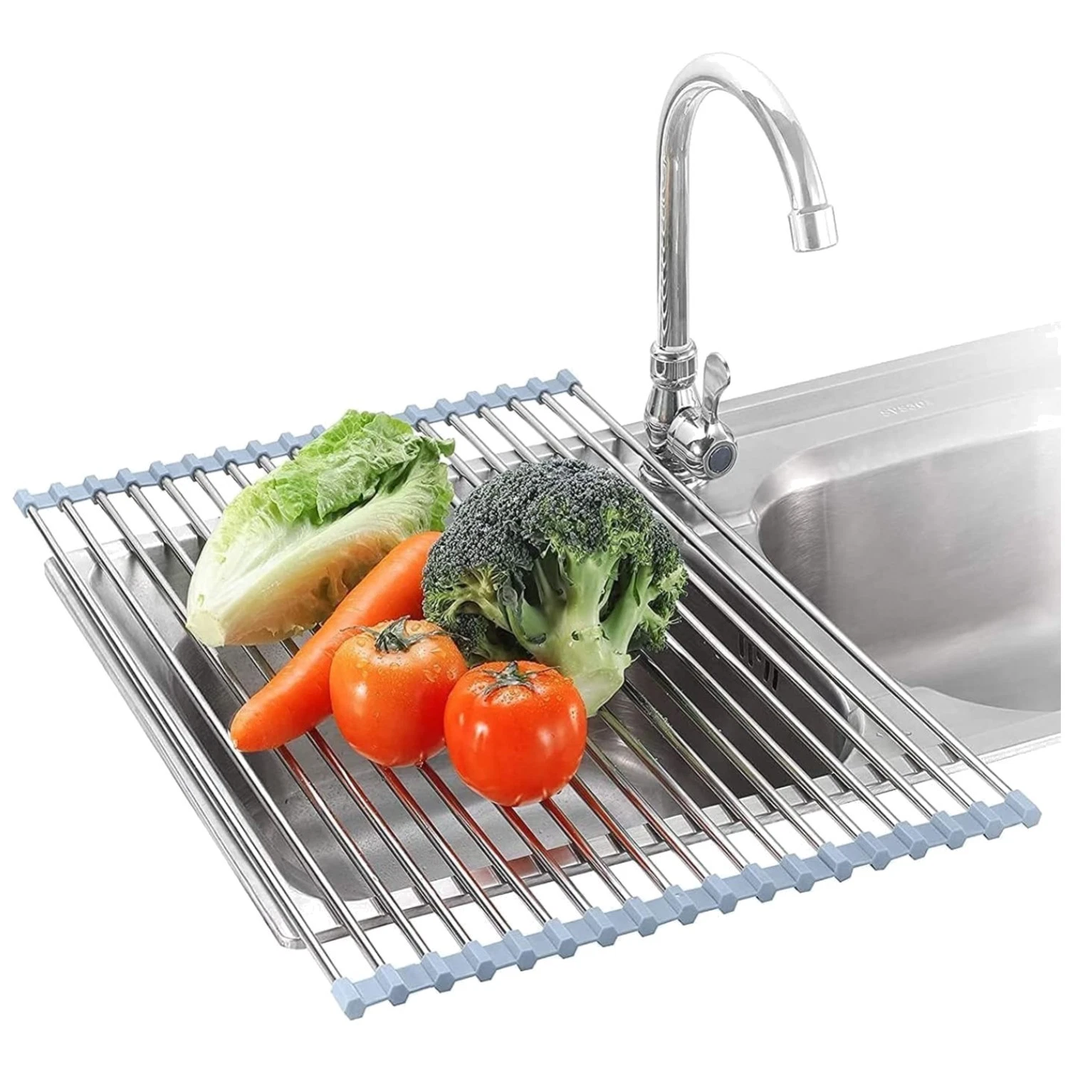 Large Foldable Dish Drainer Rack for House Organization