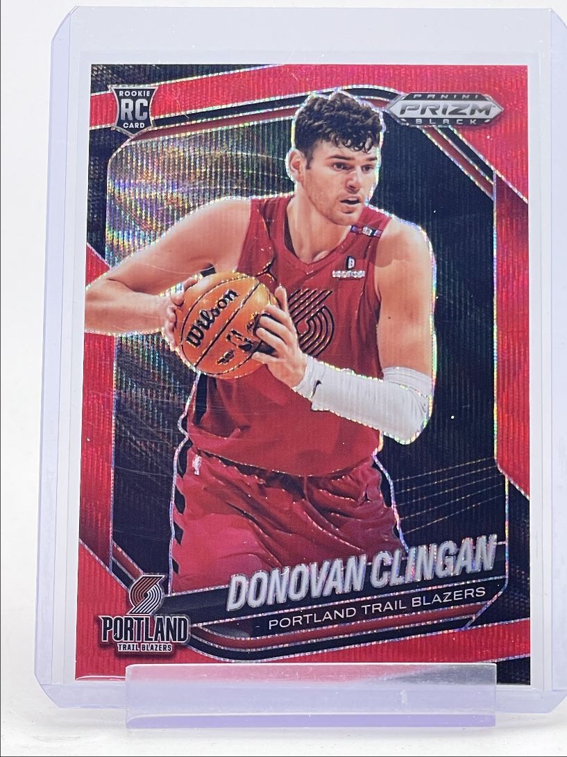 DONOVAN CLINGAN 2024-25 PANINI PRIZM BLACK ROOKIE RUBY WAVE #131 A RC Q4263