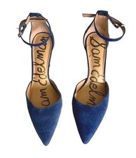 Sam Edelman Harlow Blue Suede D'Orsay Pumps Size 10