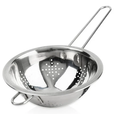 Passoire Cuisine Pâtes Égouttoir Acier Inoxydable Inox Manche Poignée 16cm Vilde - Photo 1/4
