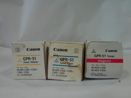 *New Lot of 3* Genuine Canon GPR-51 ImageRUNNER Toner Cartridge CMYK (V372) - Picture 4 of 4