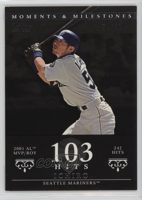 2007 Topps Moments & Milestones Black 25/29 Ichiro Suzuki #6 HOF 1o6r