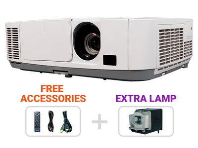 NEC P401W 3LCD Projector 4000 Lumens 16:10 (WXGA) 16W Speaker + NEW EXTRA LAMP 
