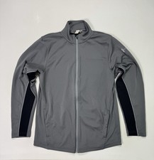 Under Armour Men's Medium Full Zip Warm Up Jacket Pockets Grey Black Active