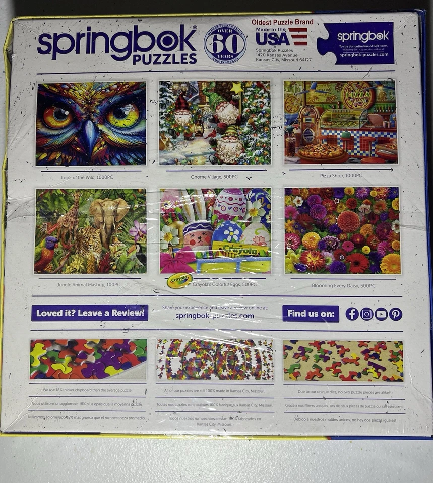 WINTER FRIENDS Christmas Snowman Springbok 1000 pc Puzzle 2021 Factory Sealed - Image 2 of 4