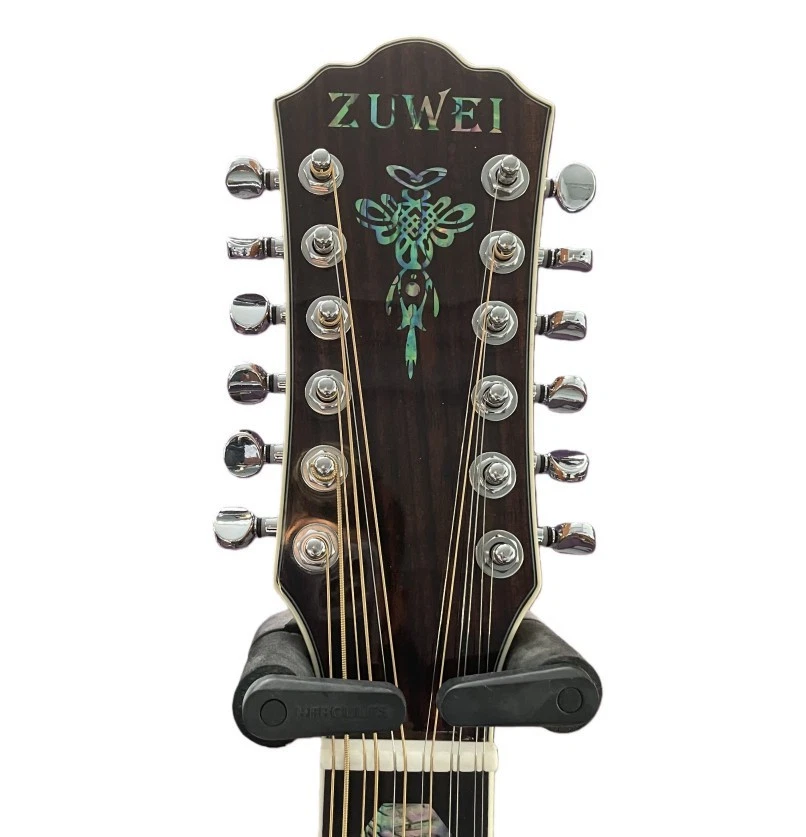 Hot Sale 41 Inches Full KOA ZWD45 Acoustic guitar 12 Strings 301EQ Abalone Inlay - Image 4 of 4