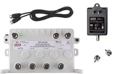 Reliable Cable 5-Port Cable TV Modem Splitter Signal Booster/Amplifier with A...