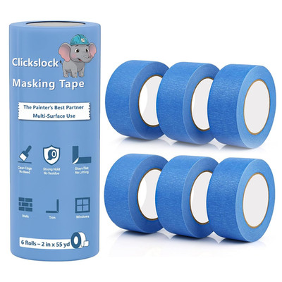 Blue Painters Tape 2 Inch Wide (2 Inch X 55 Yards), Multi-Surface Masking Tape f
