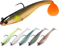 Pre-Rigged Soft Lures with Vibrating Action for Bass and Trout Fishing