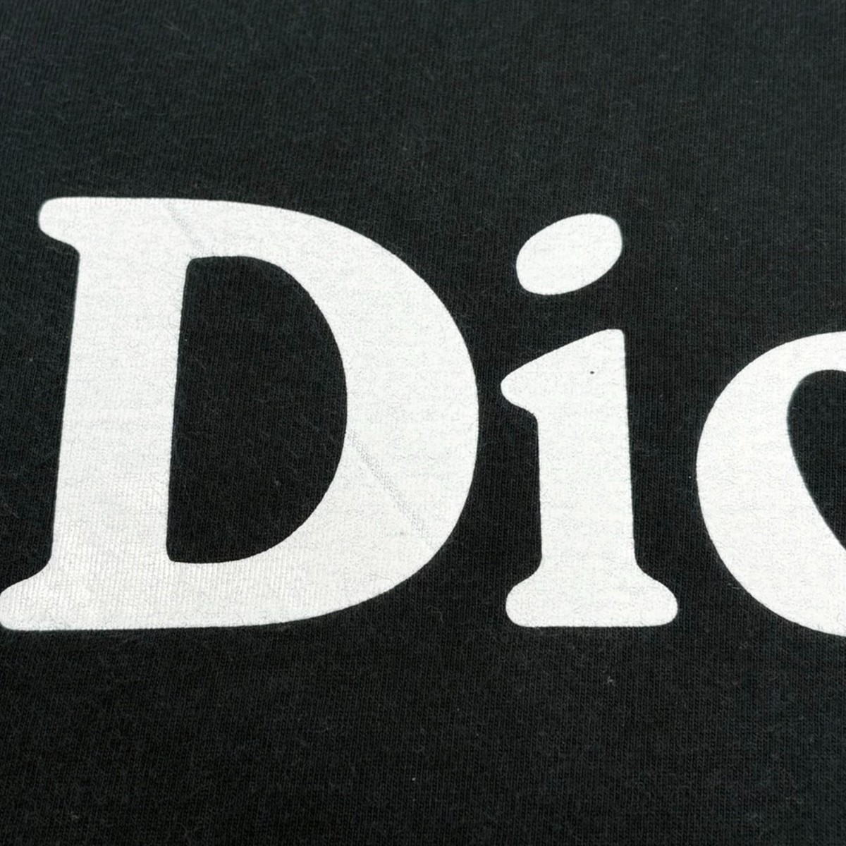 Christian Dior 2002 Vintage Addict Big Logo T-shirt Top #38 Black