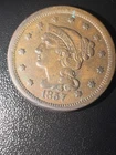Photo of a 1857-P Large Cent from an eBay listing that sold on Jul 19, 2026