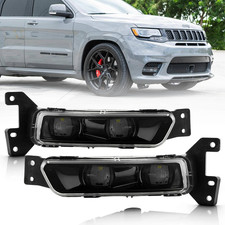 For 2017-2021 Jeep Grand Cherokee Srt Led Bumper Fog Lights Lamps Set Leftright