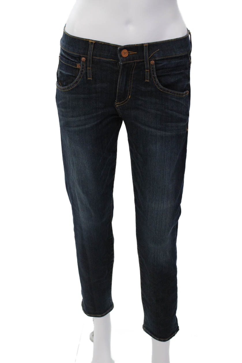 Calvin Rucker Womens Cotton Zip Button Skinny Leg Denim Jeans Blue Size EUR 25Free Shipping in US $100+ Orders | $6.95 Orders Below