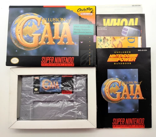 Illusion of Gaia (Super Nintendo SNES, 1994) COMPLETE CIB Authentic +Inserts!