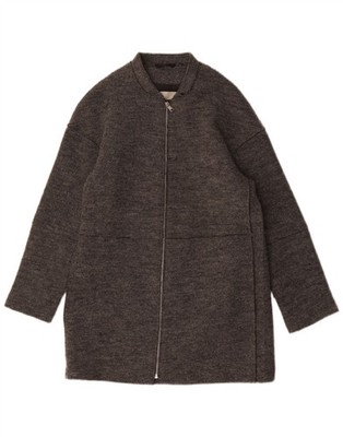 Esprit Womens Overcoat UK 12 Medium Grey Wool BZ08