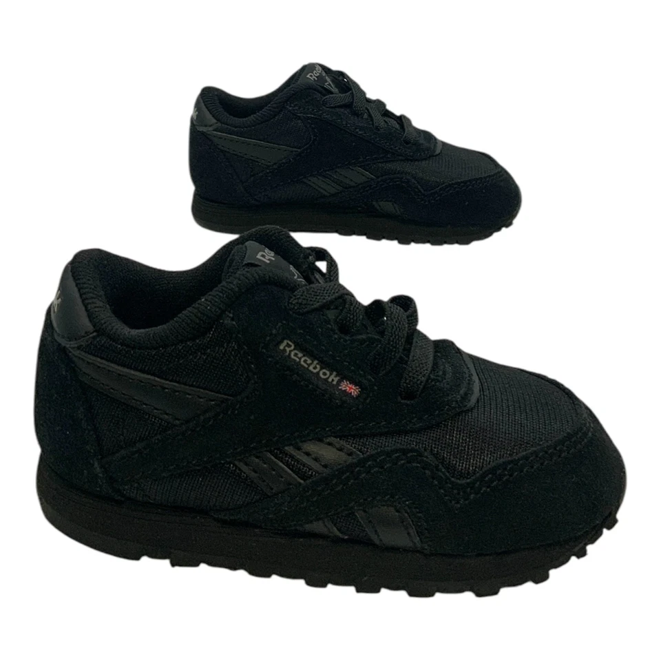 Reebok Classic Nylon Sneaker Black/Carbon US Infant's 6 - Image 2 of 4