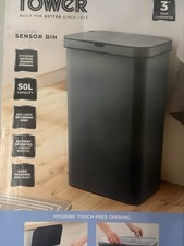 Image of Tower 50L Rectangular Sensor Bin in Grey