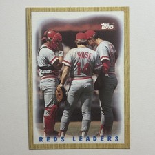 1987 Topps #281 Team Leaders Cincinnati Reds Pete Rose Reds