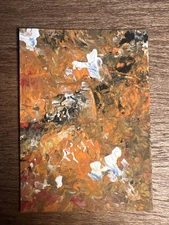 Original ACEO Burning Towns Mixed Medium Acrylic On Paper Signed By Artist #1840