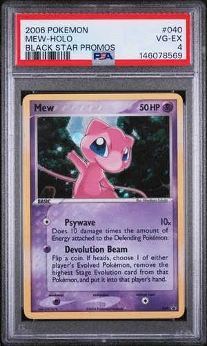 New Listing2006 Pokemon Black Star Promo Mew 40 FRESHLY GRADED PSA 4 VERY GOOD-EXCELLENT