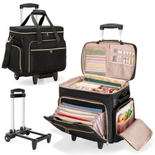 Rolling Scrapbook Bag, Scrapbook Storage Tote Bag with Wheels, Craft Cart Org...