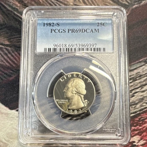 1982-S Washington Quarter 25C Proof Silver PCGS PR69DCAM