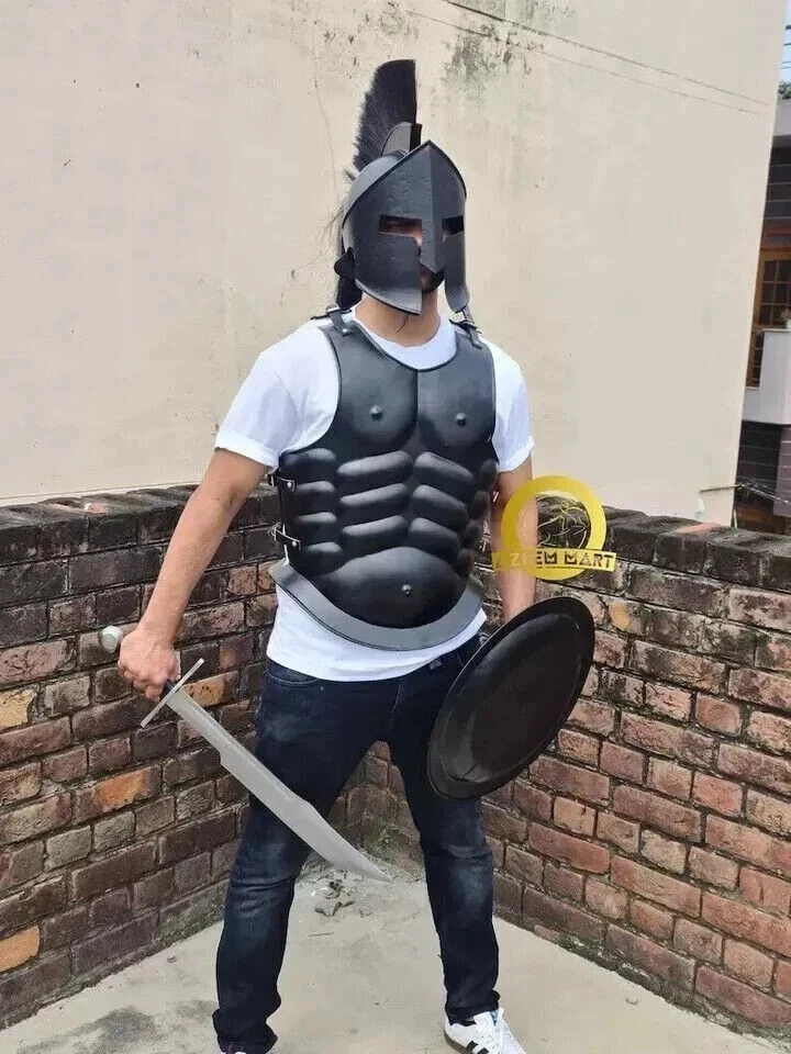 300 Фильм рыцарь король Леонидас спартанский доспехи костюм, римский костюм для Хэллоуина - Изображение 2 из 4