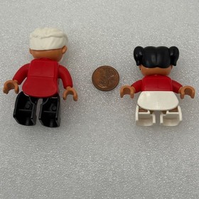 LEGO DUPLO Figures Santa Reindeer Boy Girl from Santa's Winter Holiday Set 10837