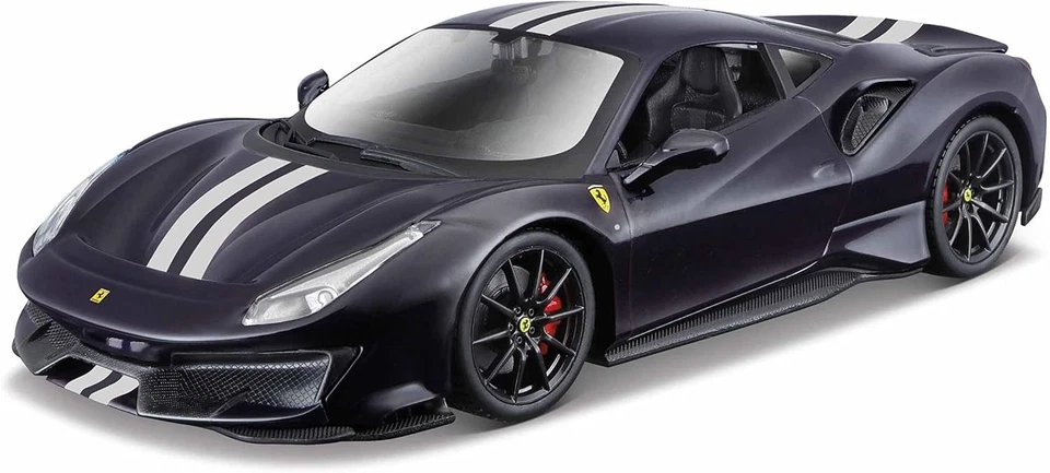 Modello auto Bburago Ferrari 488 Pista, nera Scala 1:24 (18-26026) Idea regalo - Immagine 3 di 4