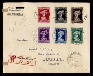DR WHO 1936 LUXEMBOURG FDC? WENCESLAS COMBO SEMI POST R82771
